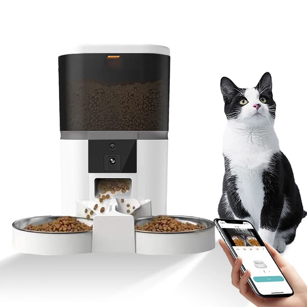 Comedero Doble Automático para Gatos