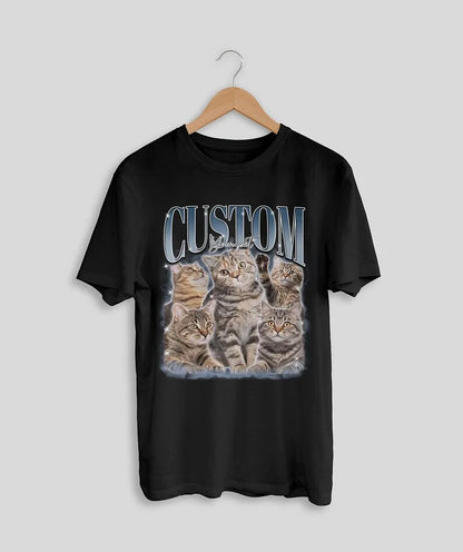 Camiseta Personalizada Unisex Vintage con tu mascota, Gato, Perro, personaliza tu Sudadera